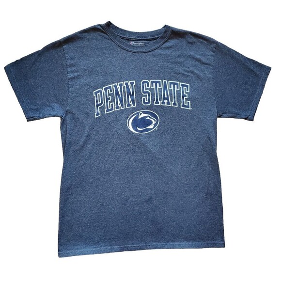 Penn State Shirt Men Medium Gray Golf Champion Crew Neck Short Sleeve Top - Picture 5 of 5